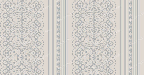 Ada   Striped Tile   Cream & Blue