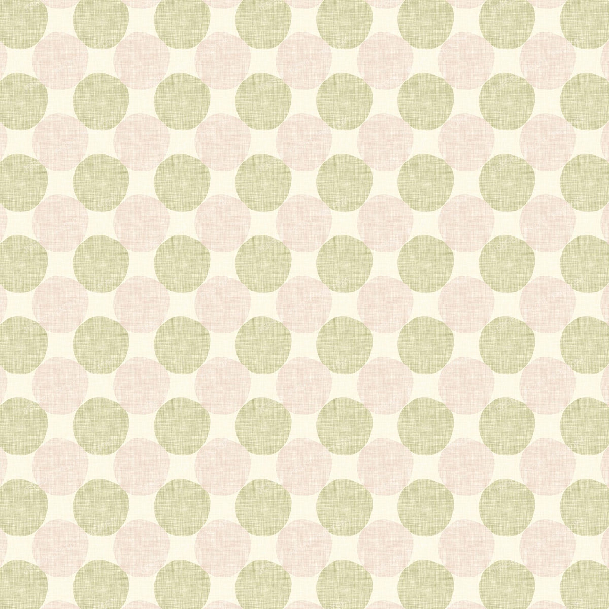 Textured Polka Dots - Pink and Olive