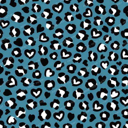 Animal Print, Blue Leopard, Cheetah Spots, Hearts