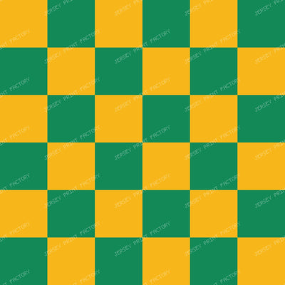 Green Squares, Navy Blue Squares, Checkered Pattern — Yellow and Green