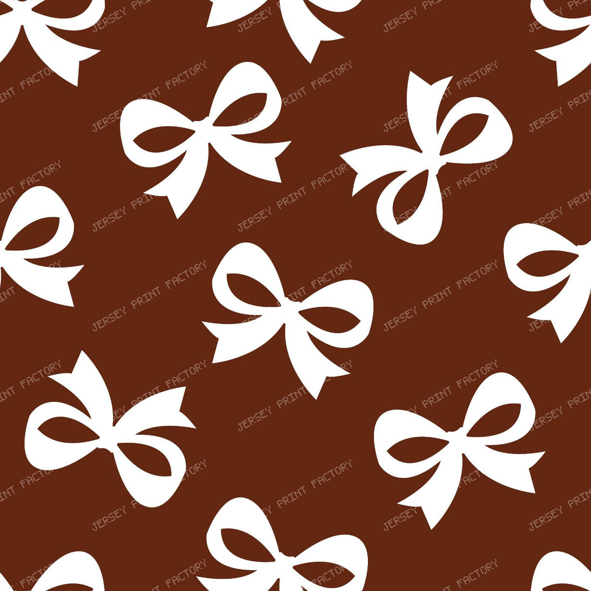 Bow Pattern, Coquette Bow, Ribbon Bow, Cute Bow, White Bow, Black — Brown 3