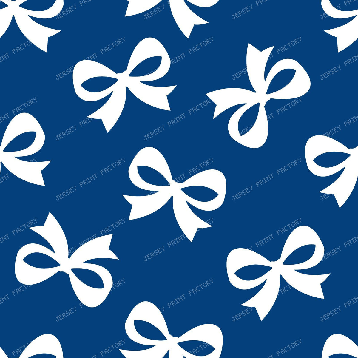 Bow Pattern, Coquette Bow, Ribbon Bow, Cute Bow, White Bow, Black — Navy Blue 2