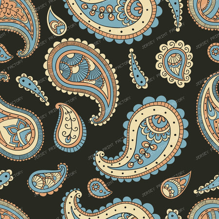 Blue Paisley, Persian Paisley, Paisley Pattern — Colorful 10