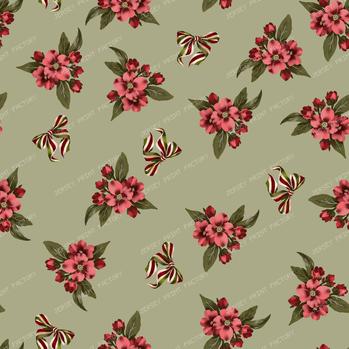 Bows Floral Pattern