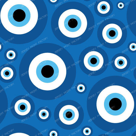 Evil Eye Pattern, Greek Eye, Turkish Eye, Nazar Talisman — Navy Blue