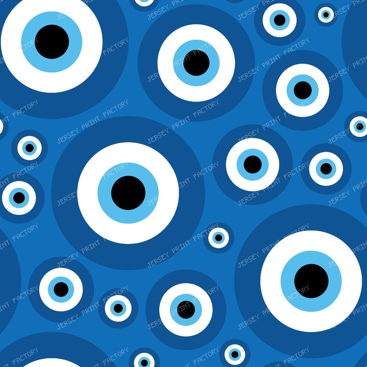 Evil Eye Pattern, Greek Eye, Turkish Eye, Nazar Talisman — Navy Blue
