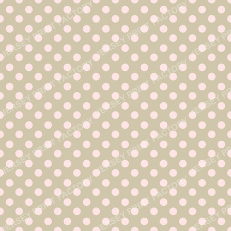 Soft pink polka dots on khaki - coordinate ideal