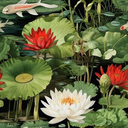 Zen Garden Koi & Lotus