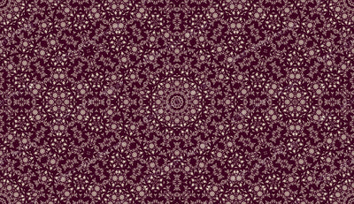 Wine Damask Medallion