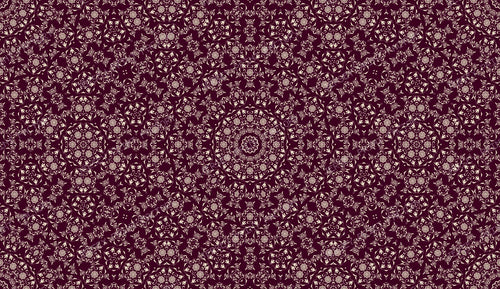 Wine Damask Medallion