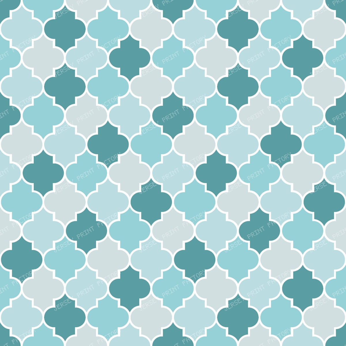 Black And White Latticework, Quatrefoil, Trellis — Blue 3