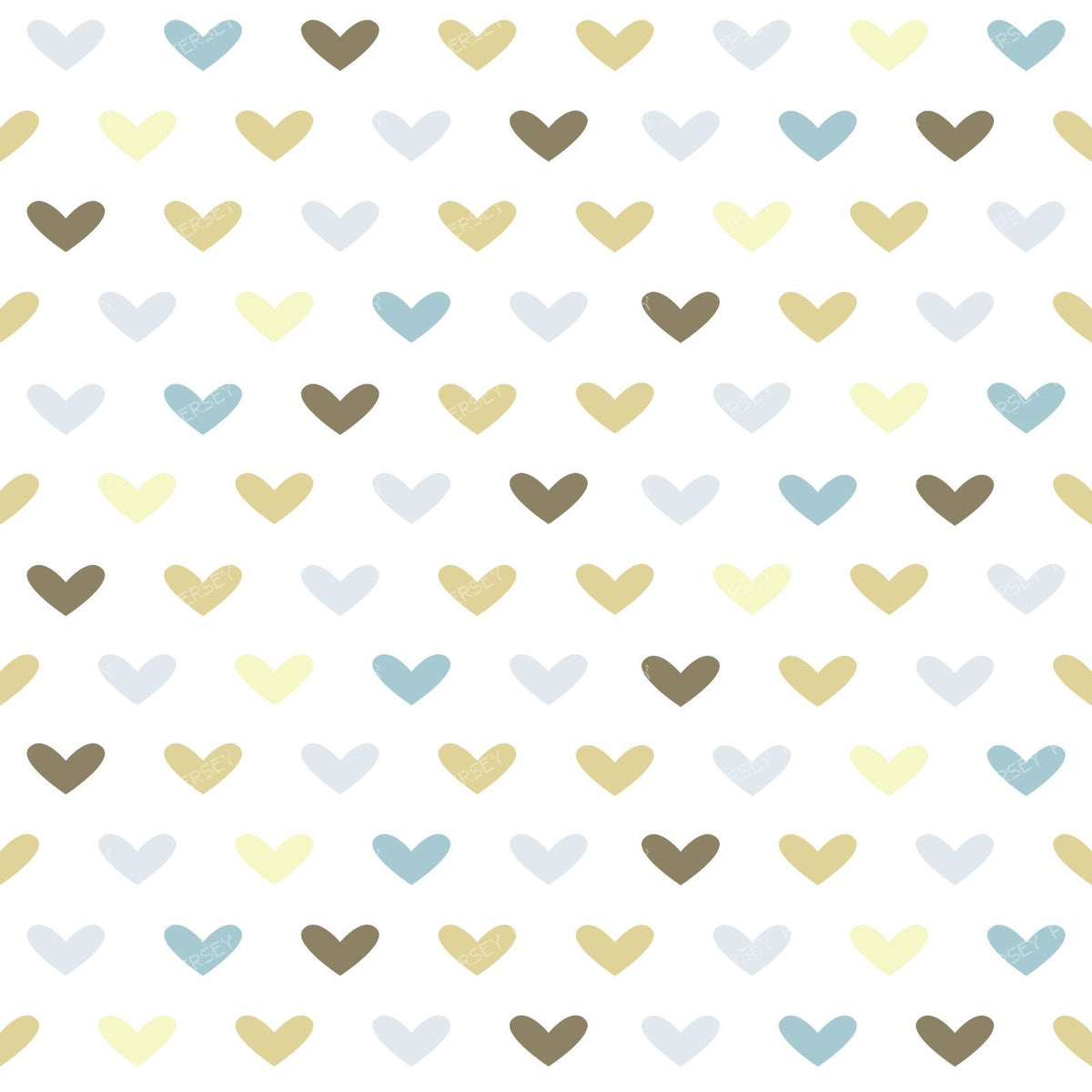Pattern Of Hearts, Blue Hearts, Brown Hearts, Orange Hearts — Colorful 2