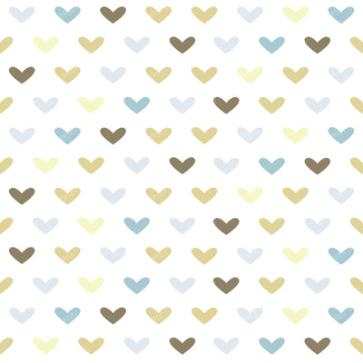 Pattern Of Hearts, Blue Hearts, Brown Hearts, Orange Hearts — Colorful 2