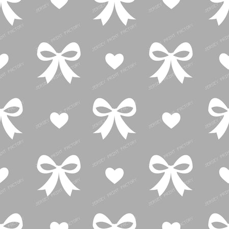 Bow Pattern, Coquette Bow, Ribbon, Cute Bow, White Bow, Hearts, Black — Gray 1