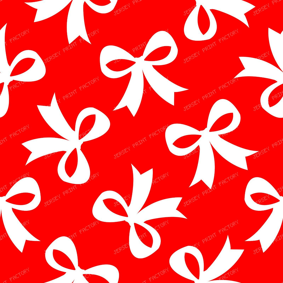 Bow Pattern, Coquette Bow, Ribbon, Cute Bow, White Bow, Black — Red 2