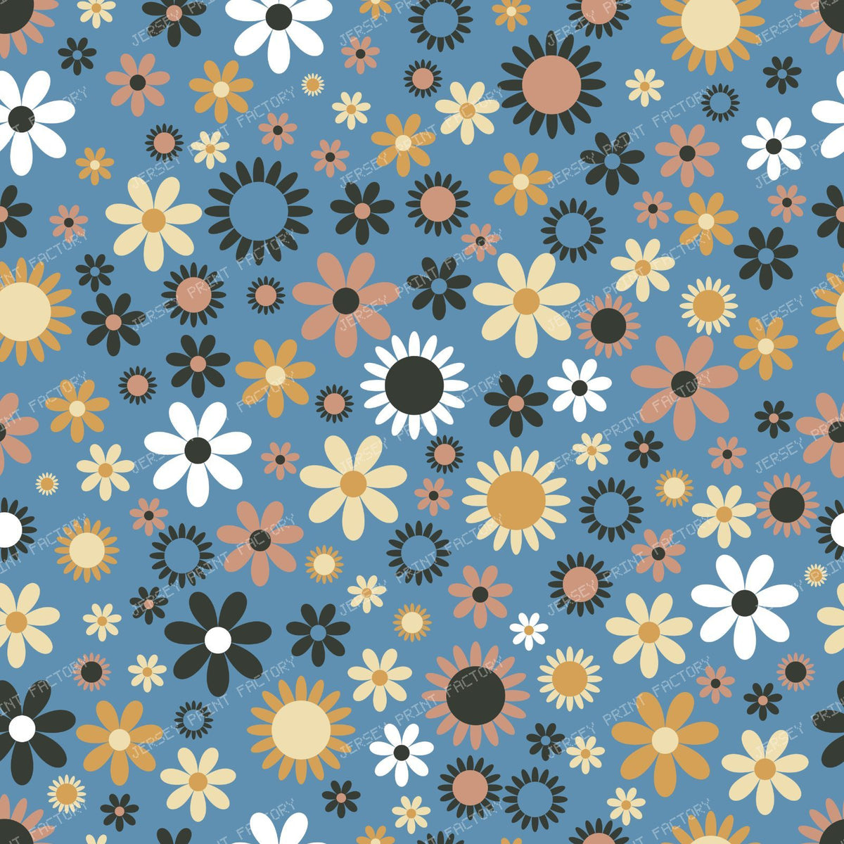 Colorful Flowers, Retro Flowers, Floral Pattern — Colorful 8