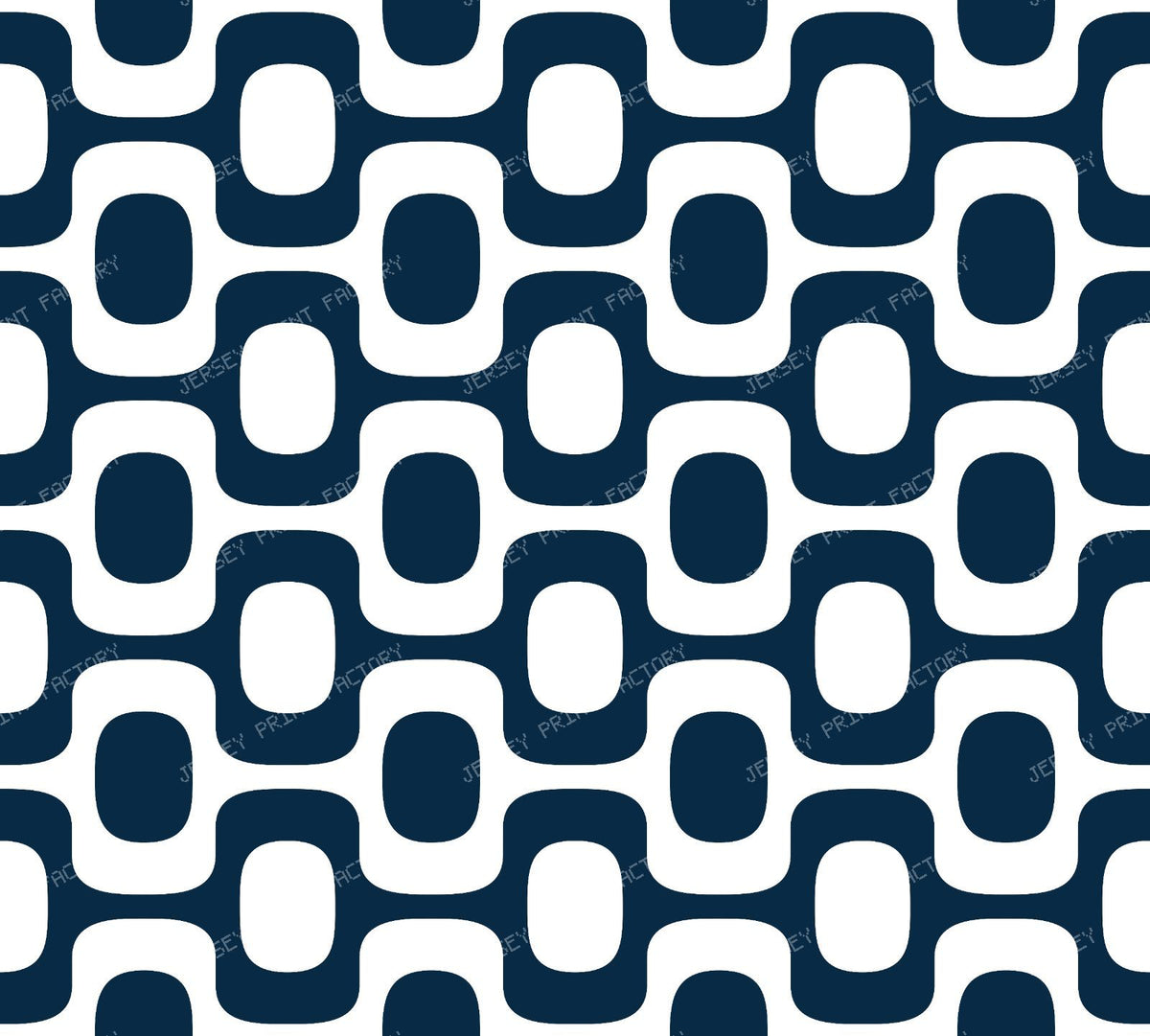 Black and White Ipanema Pattern, Ipanema Sidewalk, Beach Pattern — Navy Blue 1