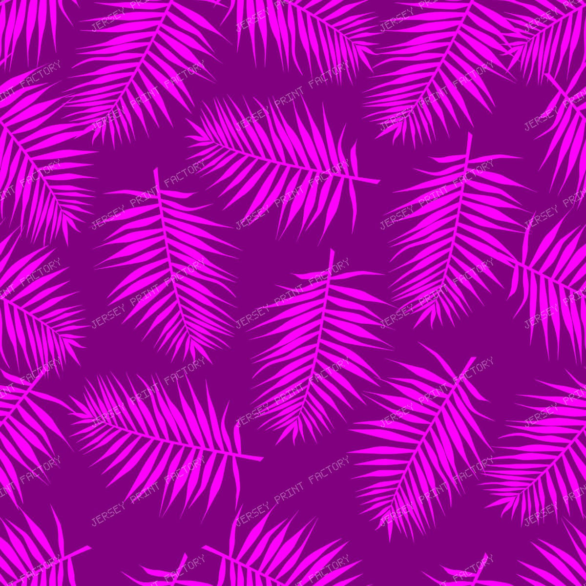 Areca Palm, Blue Palm Leaves, Palm Pattern, Tropical Pattern — Pink