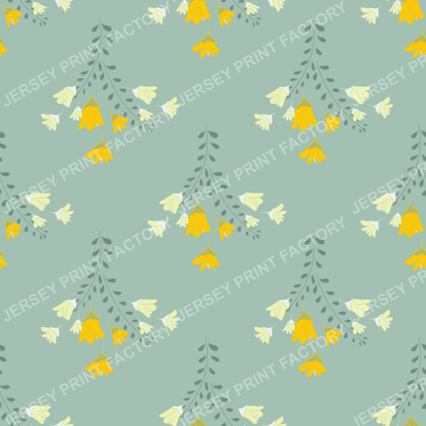 Dainty Yellow Wildflower Bouquets — Sage green