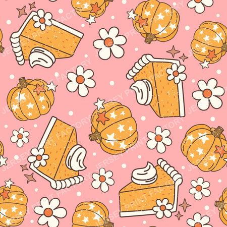 Thanksgiving Pumpkin Pie Floral In Pink
