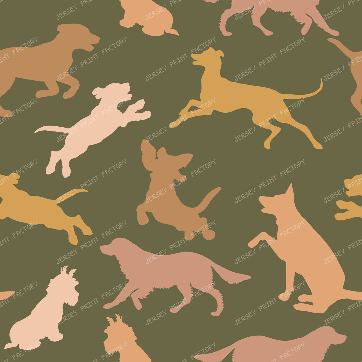 Colorful Dogs, Pattern Of Dogs, Dog Silhouettes, Puppy, Pet