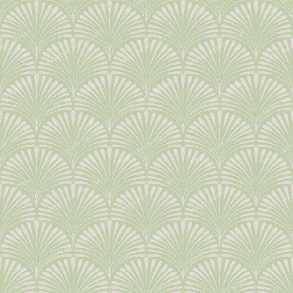 Eloise   Hand Drawn Scallop   Small   Cream & Blue — Spring Green & Cream