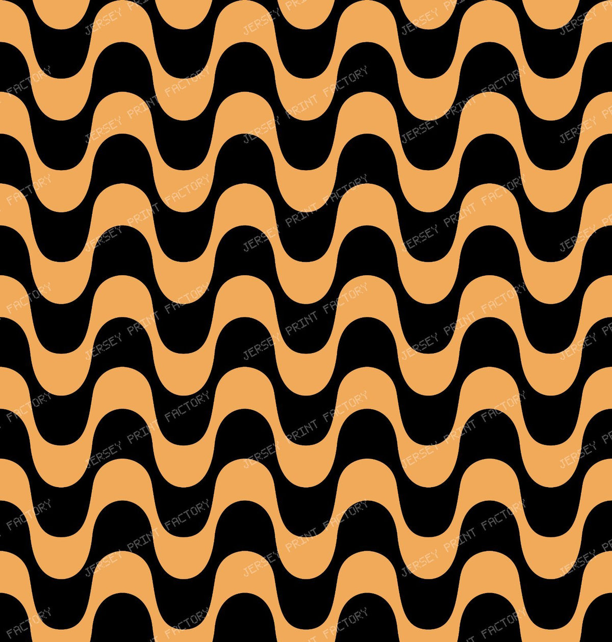 Black and White Copacabana Pattern, Copacabana Sidewalk, Beach Pattern — Orange 2