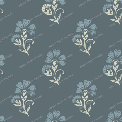 Beatrice   3 Colour Block Print Floral   Teal