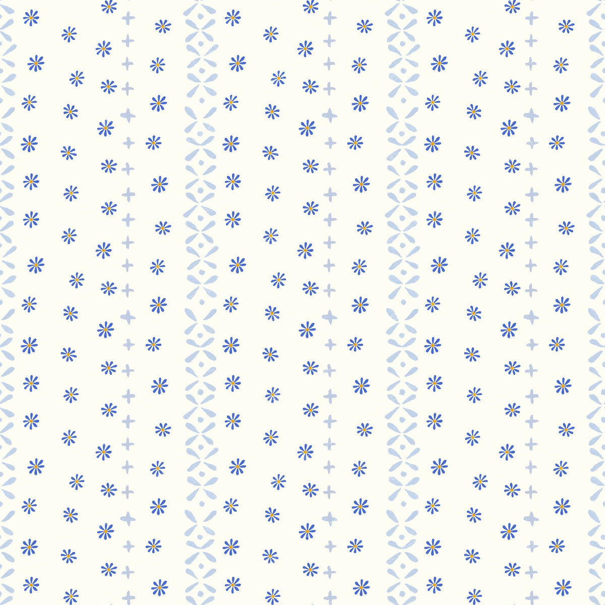 Flour Sack Daisies -  Cream