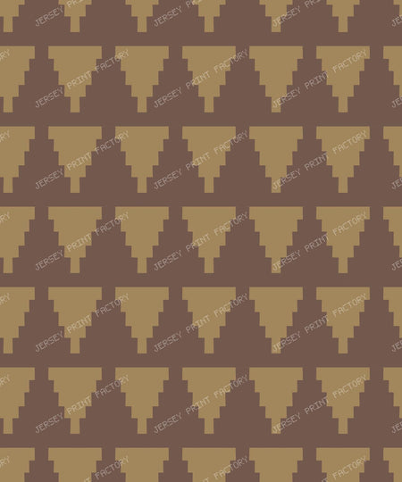 Fatimid Wall Crenellations Pattern — Beige on Brown