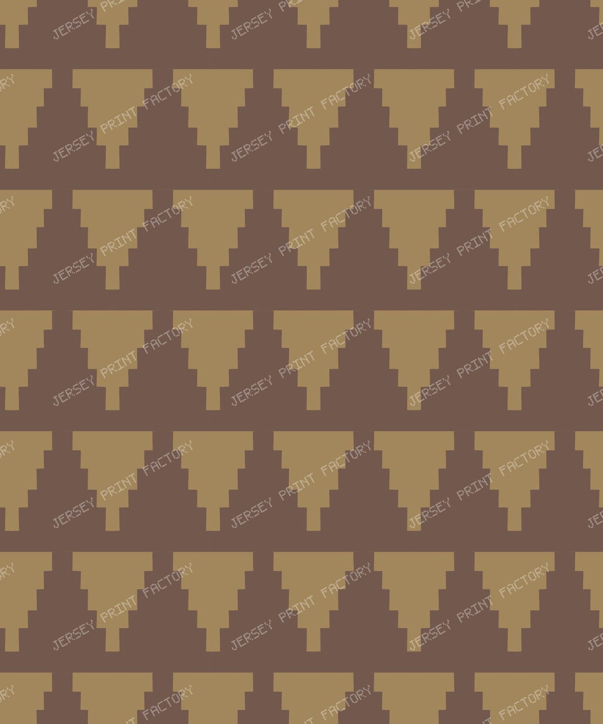Fatimid Wall Crenellations Pattern — Beige on Brown