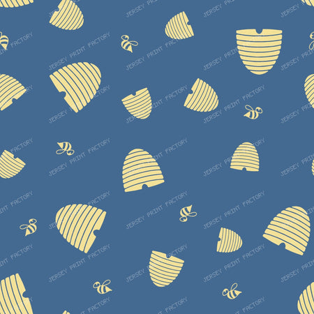 Busy Bees and Beehives Farmhouse Blender/ Old Harvest Lane Denim Blue and Butter Yellow