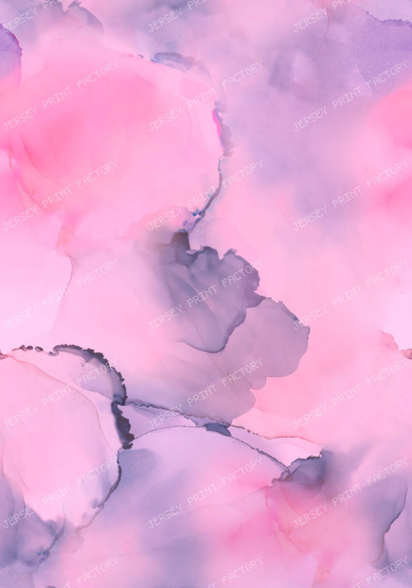 Dreamy Pink and Violet Fluid Alcohol Ink Abstract Seamless Pattern