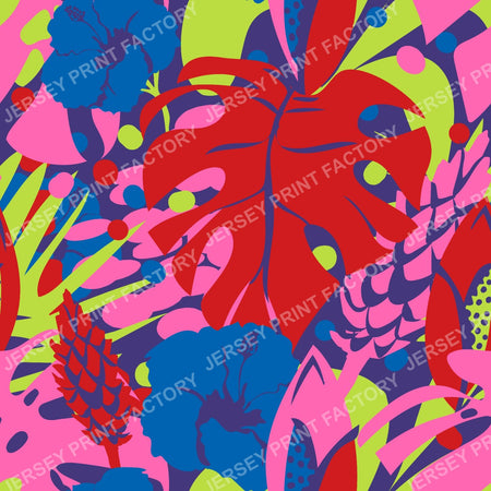 Maui at Midnight in Neon Hibiscus