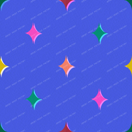 Colourful sparkle stars on Purple — Bright Blue