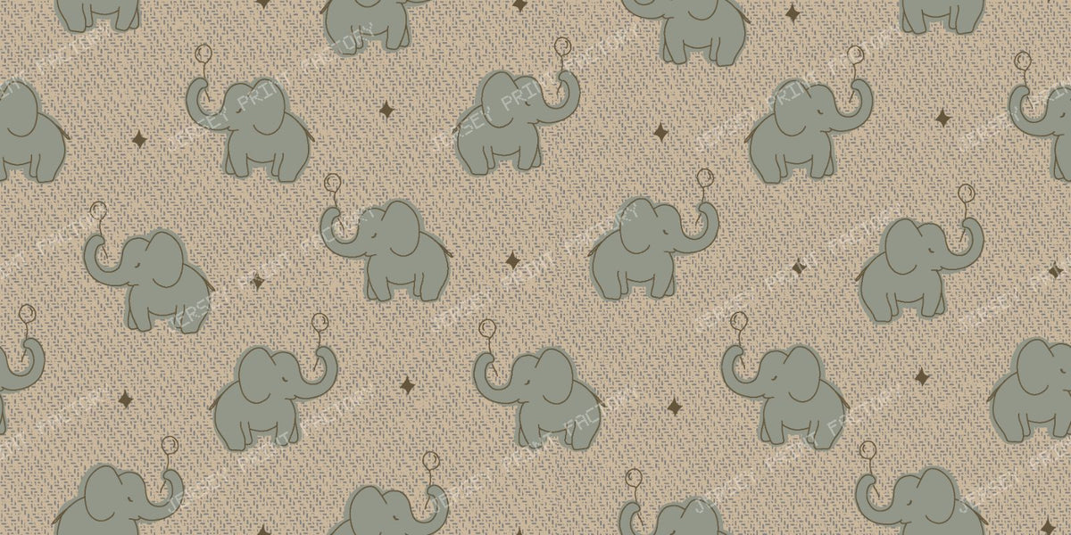 Baby elephant Gender neutral Modern nursery