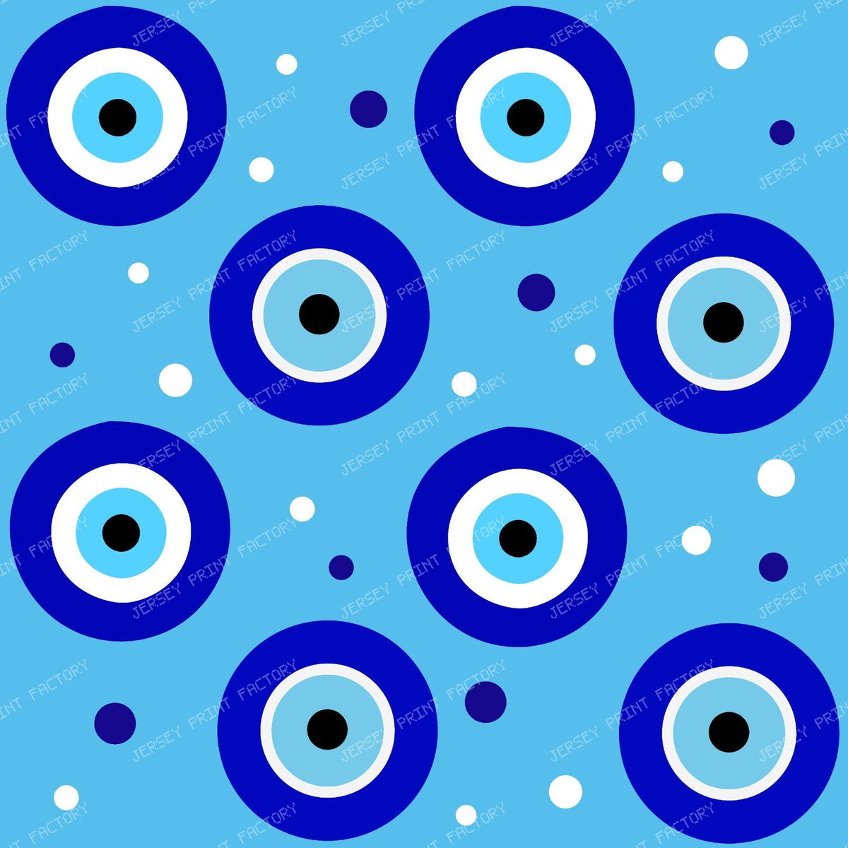 Evil Eye Pattern, Turkish Eye, Nazar Talisman, Mati, Mataki, Hamsa — Blue 8