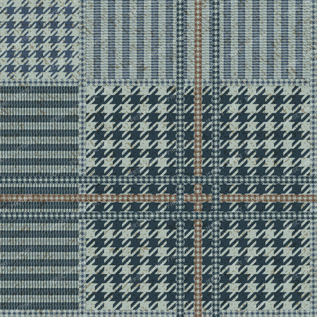 Modern Houndstooth Check — navy sage
