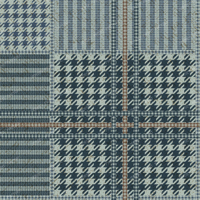 Modern Houndstooth Check — navy sage