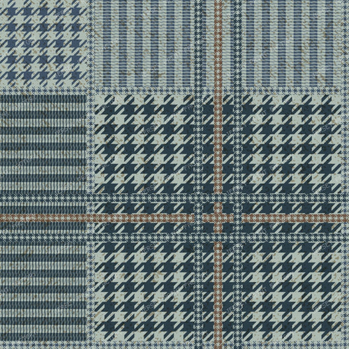 Modern Houndstooth Check — navy sage