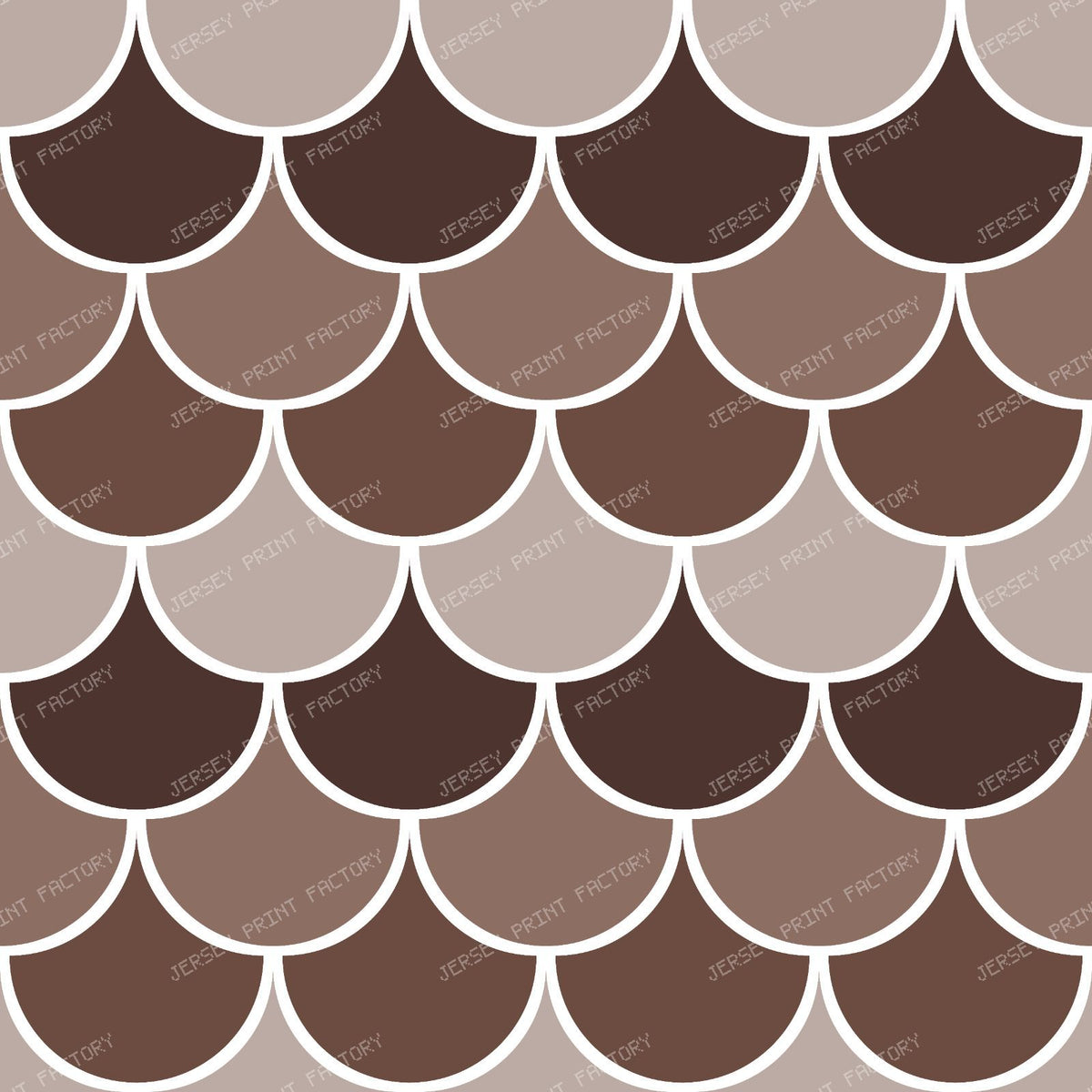 Blue Mermaid Scales, Dragon Scales, Fish Scales, Arch Pattern — Brown