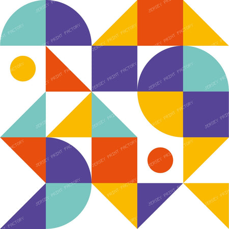 Colorful Bauhaus Pattern, Retro Pattern, Geometric Pattern — Colorful 5