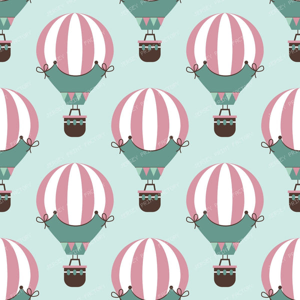 Hot Air Balloons, Flags, Ribbon, Bow, Basket, Polka Dots — Green 2