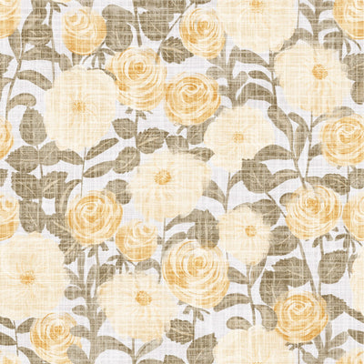 Mustard Yellow Olive Rose Floral