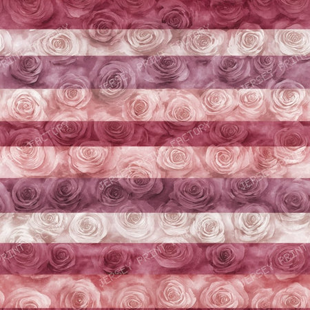 Watercolor Rose Stripe Transparent