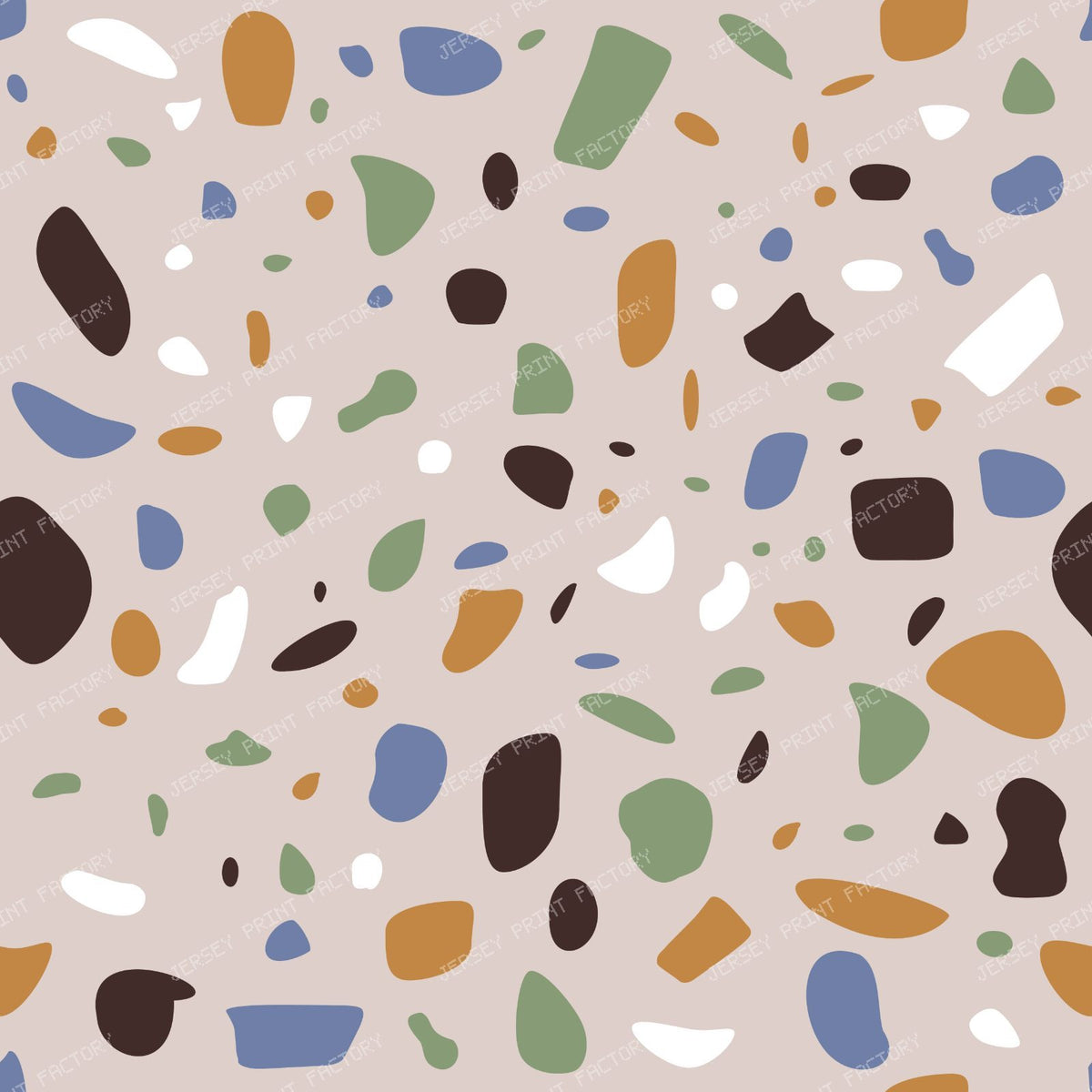 Terrazzo Pattern, Blue Terrazzo, Marble Terrazzo — Brown 1