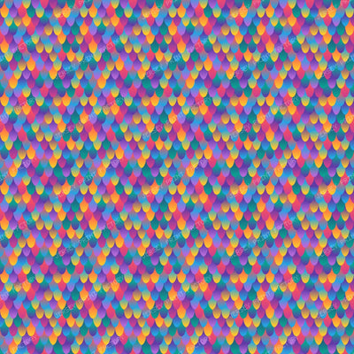 Mermaid Scales Carnival Colors