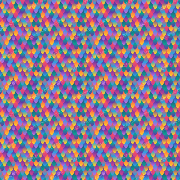 Mermaid Scales Carnival Colors