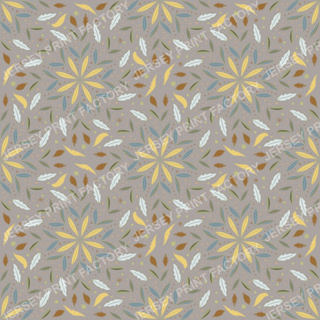 Scattered Leaf Medallion Pattern - taupe
