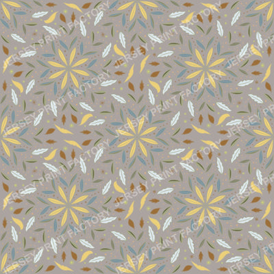 Scattered Leaf Medallion Pattern - taupe